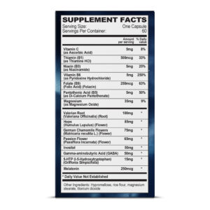 Lunalla For Deep Sleep and Relaxation - Supplement Facts
